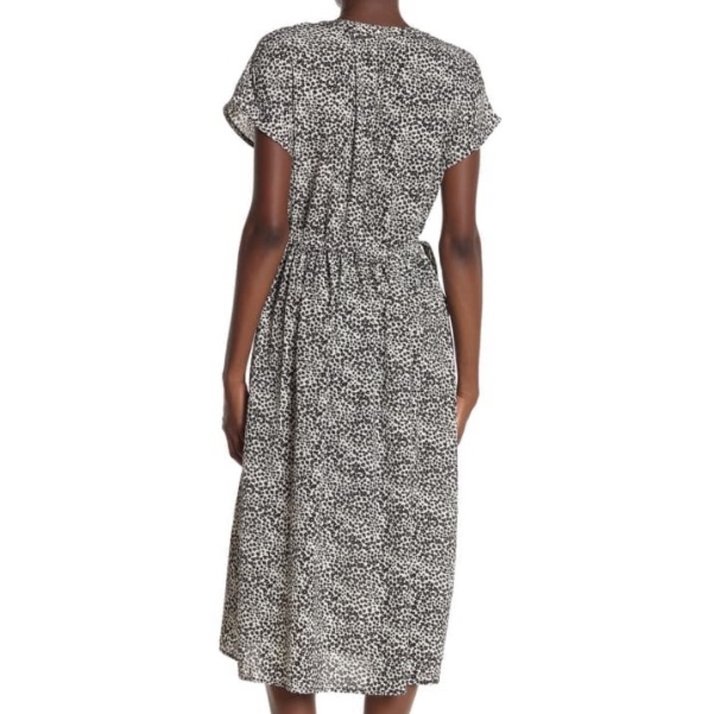 Mello Day Nordstrom NEW w/ Tags Notch Neck Cinched Waist Midi Dress - Picture 3 of 6